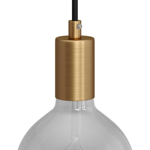 Cylinder Lamphållare Borstad Mässing-Lampconcept.se