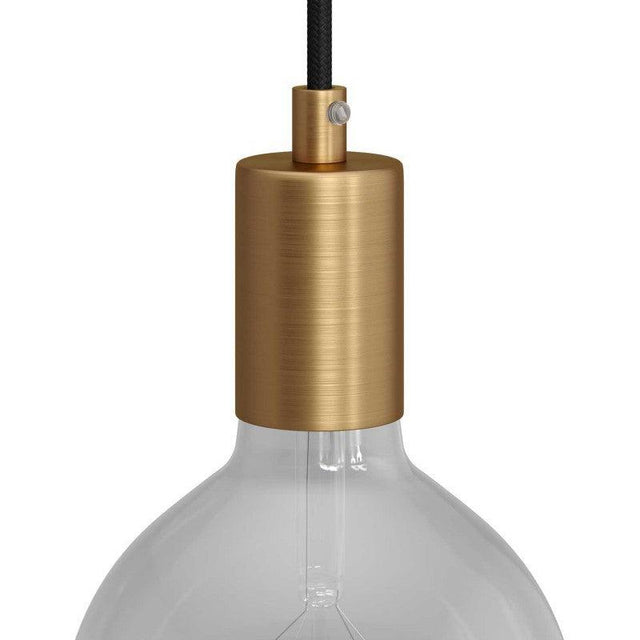 Cylinder Lamphållare Borstad Mässing-Lampconcept.se