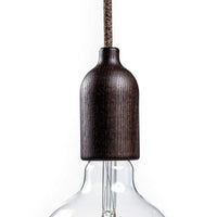 Lamphållare E27 Trä Mörk-Lampconcept.se