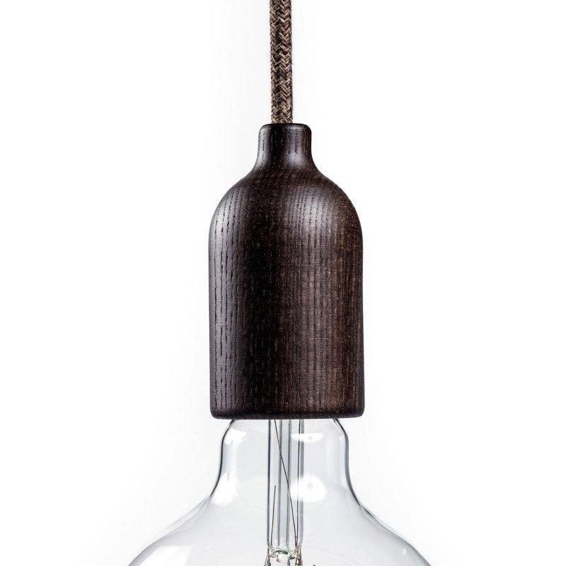 Lamphållare E27 Trä Mörk-Lampconcept.se