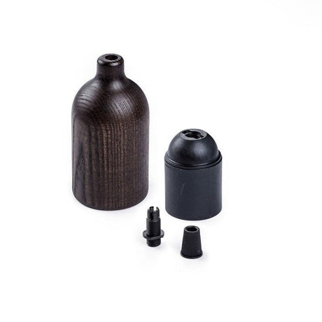 Lamphållare E27 Trä Mörk-Lampconcept.se