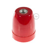 Porslin E27 Uttagssats Röd-Lampconcept.se