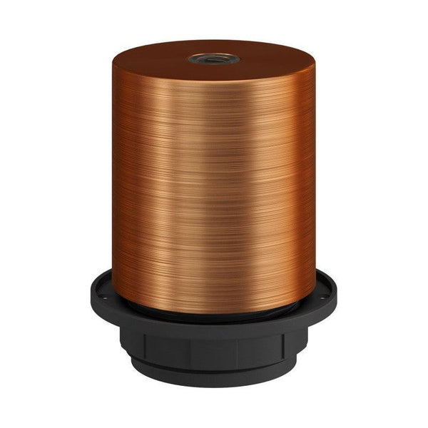 Lamphållare E27 Med Ring Borstad koppar-Lampconcept.se