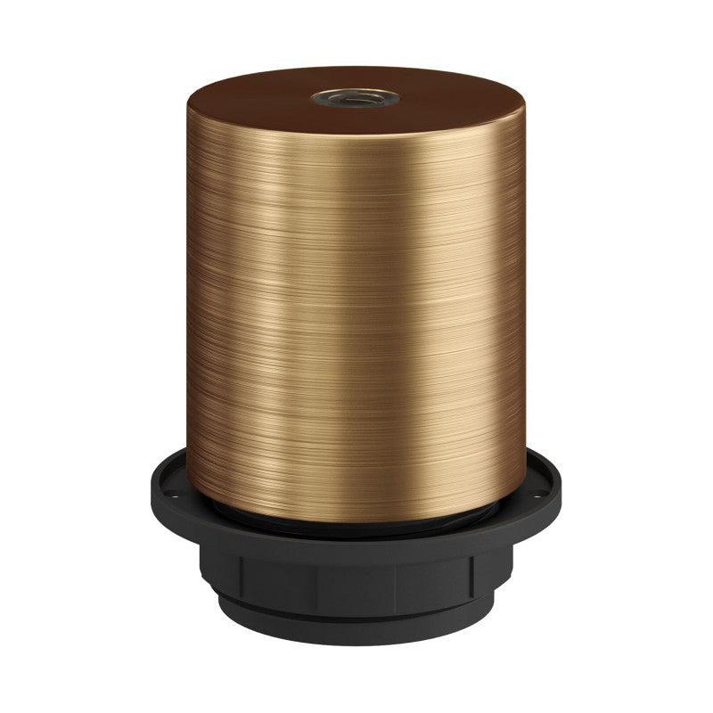 Lamphållare E27 Med Ring Borstad mässing-Lampconcept.se