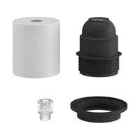 Lamphållare E27 Med Ring Vit-Lampconcept.se