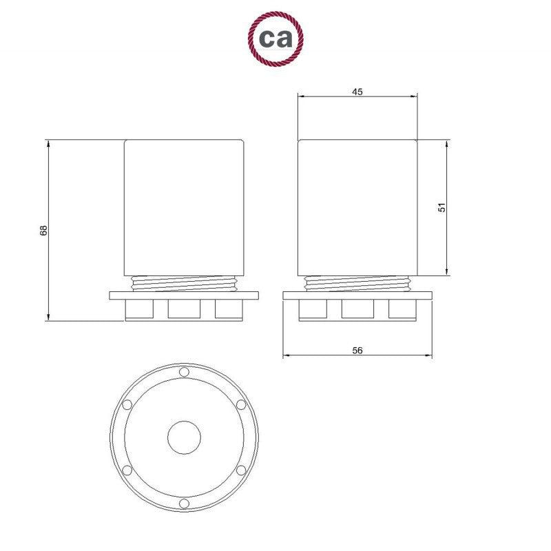 Lamphållare E27 Med Ring Borstad mässing-Lampconcept.se