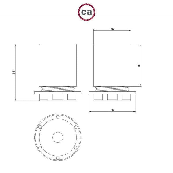 Lamphållare E27 Med Ring Borstad mässing-Lampconcept.se