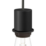 Lamphållare E27 Med Ring Svart-Lampconcept.se