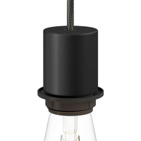 Lamphållare E27 Med Ring Svart-Lampconcept.se
