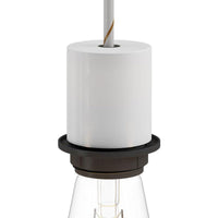 Lamphållare E27 Med Ring Vit-Lampconcept.se