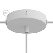 Takkopp for 1 Lampe Ø12 Matt Hvit Med Sidehull