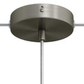 Takkopp for 1 Lampe Ø12 Børstet Krom med Sidehull