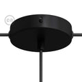 Takkopp for 1 Lampe Ø12 Matt Svart med Sidehull