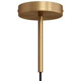 Takkopp För 1 Lampa Med 15cm Skaft Borstad Mässing-Lampconcept.se