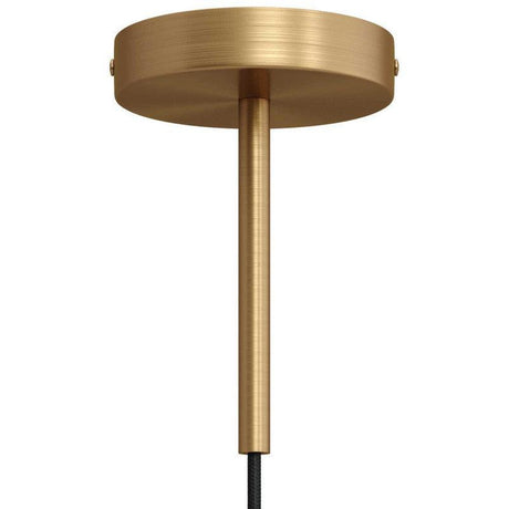 Takkopp För 1 Lampa Med 15cm Skaft Borstad Mässing-Lampconcept.se