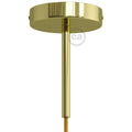Takkopp for 1 Lampe med 15cm Skaft - Børstet Messing