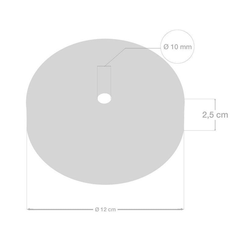 Takkopp För 1 Lampa Med 7cm Skaft Borstat Krom-Lampconcept.se