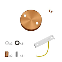Takkopp for 2 Lamper Ø8.3