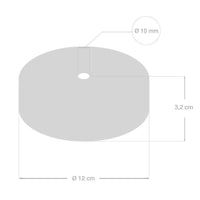 Rosett For 1 Lampe Ø12 i Tre
