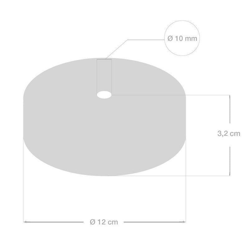 Rosett For 1 Lampe Ø12 i Tre