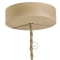Rosett For 1 Lampe Ø12 i Tre - Hvit