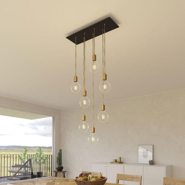 Takkop XL För 7 Lampor Svart-Lampconcept.se
