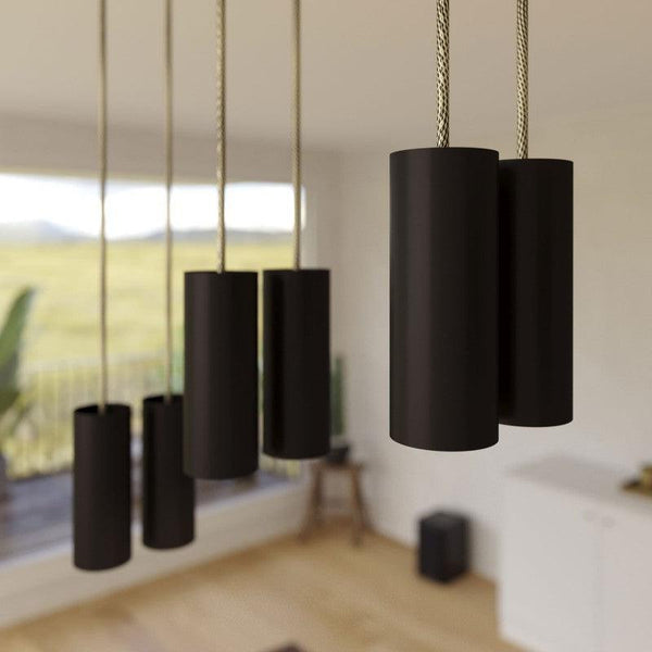 Tube 6-ljus Klusterlampa Svart-Lampconcept.se