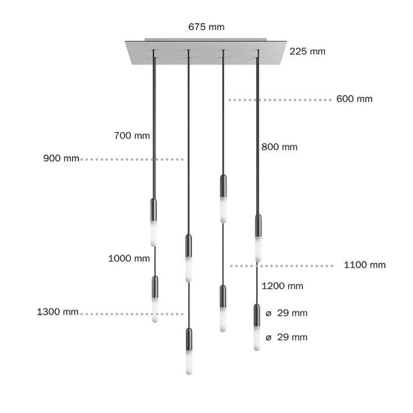Creative 8 Cluster Taklampa Svart-Lampconcept.se