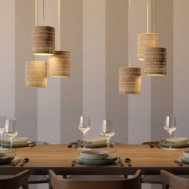 Cylinder Lampskärm Raffia-Lampconcept.se