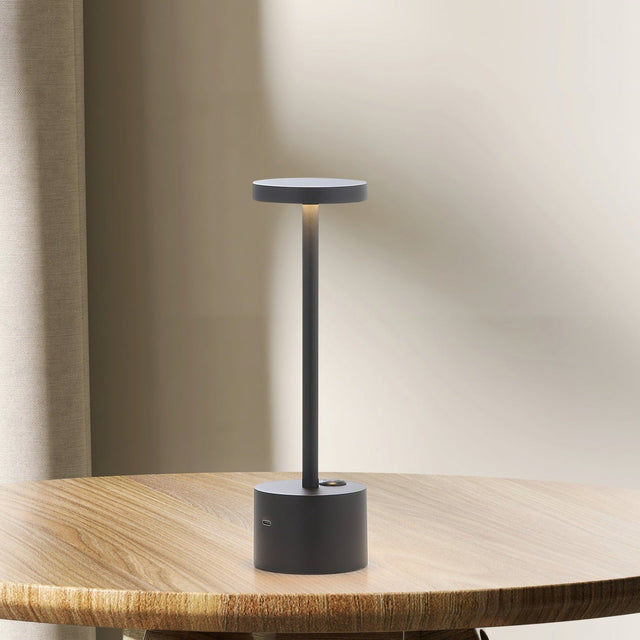 Bologna Mini LED Trådløs Bordlampe Sort