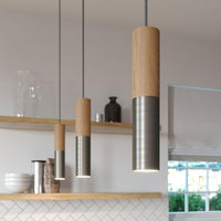Creative Cables Tube Krom/Trä-Lampconcept.se