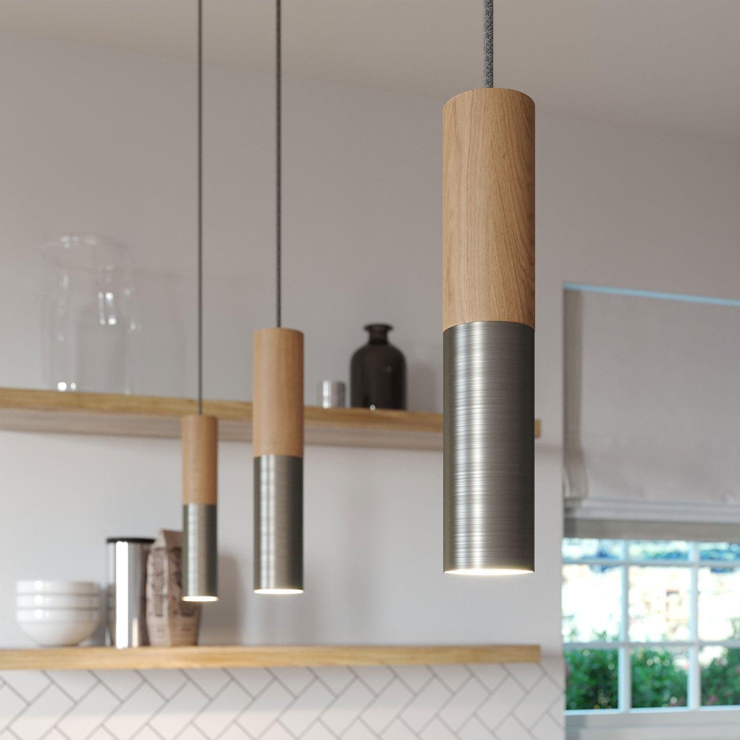 Creative Cables Tube Krom/Trä-Lampconcept.se