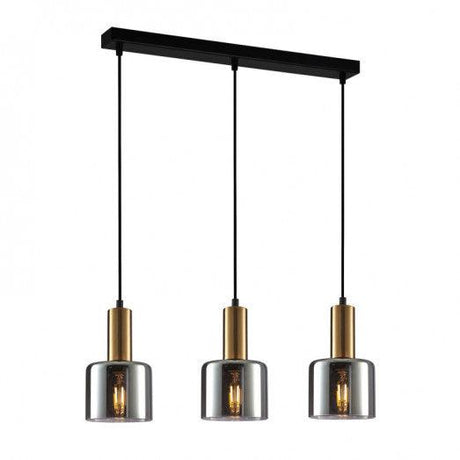 Santia Långbordtaklampa Mässing/Smoke-Lampconcept.se