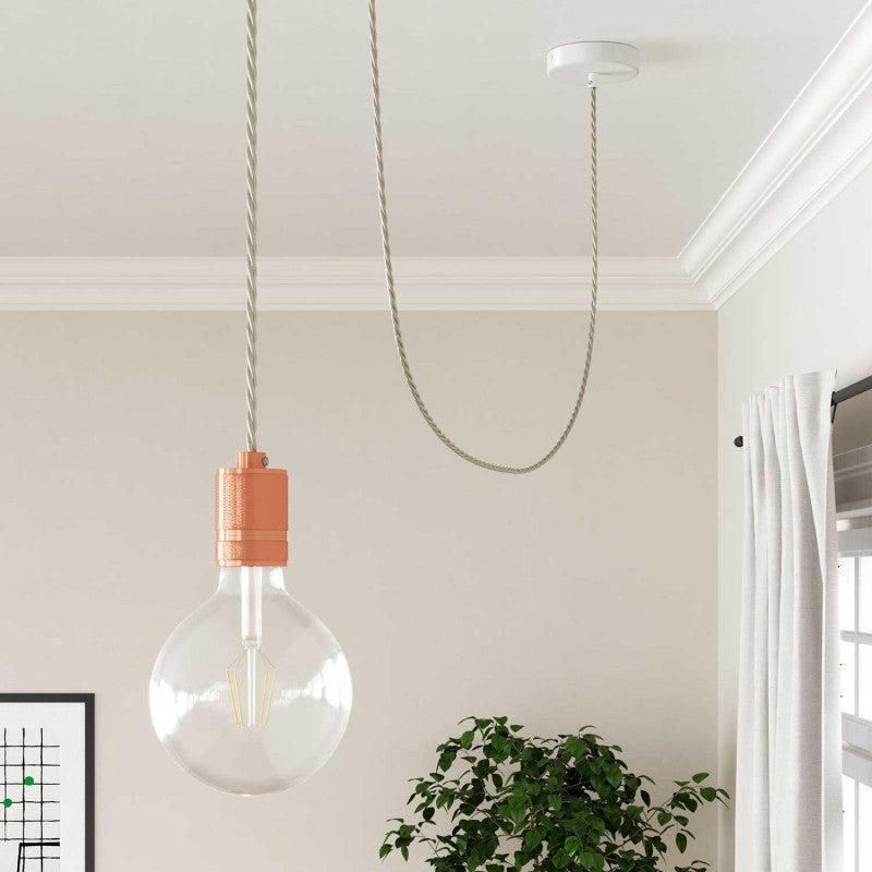 Tvinnad Textilkabel Elfenben-Lampconcept.se