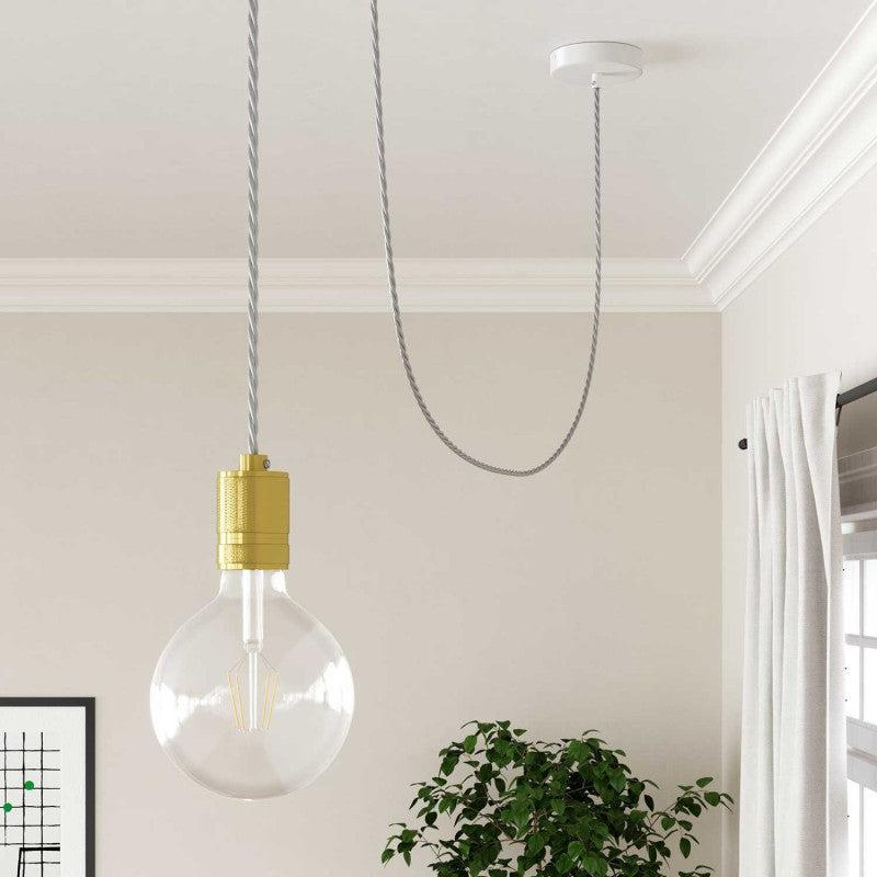 Tvinnad Textilkabel Silver-Lampconcept.se