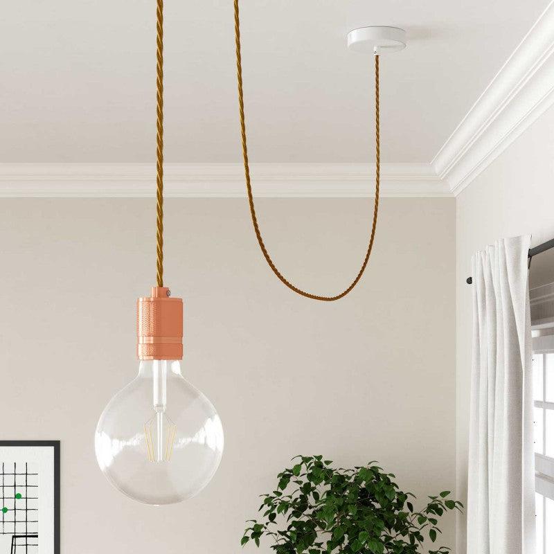 Tvinnad Textilkabel Guld-Lampconcept.se