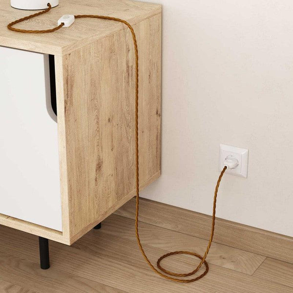 Tvinnad Textilkabel Guld-Lampconcept.se