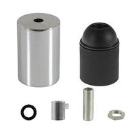 Cylinder Lamphållare Krom-Lampconcept.se