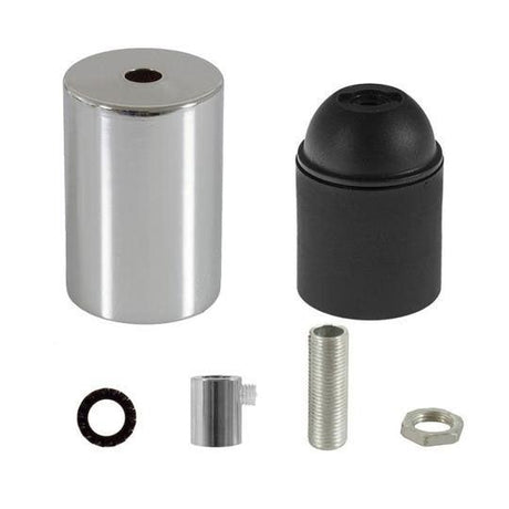 Cylinder Lamphållare Krom-Lampconcept.se