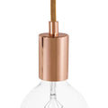 E27 Sylinder Lampholder - Blank Kopper
